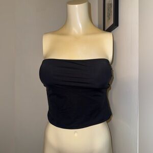 Alloy Seamless Size Medium Black Top Bandeau Stretchable Nylon & Spandex